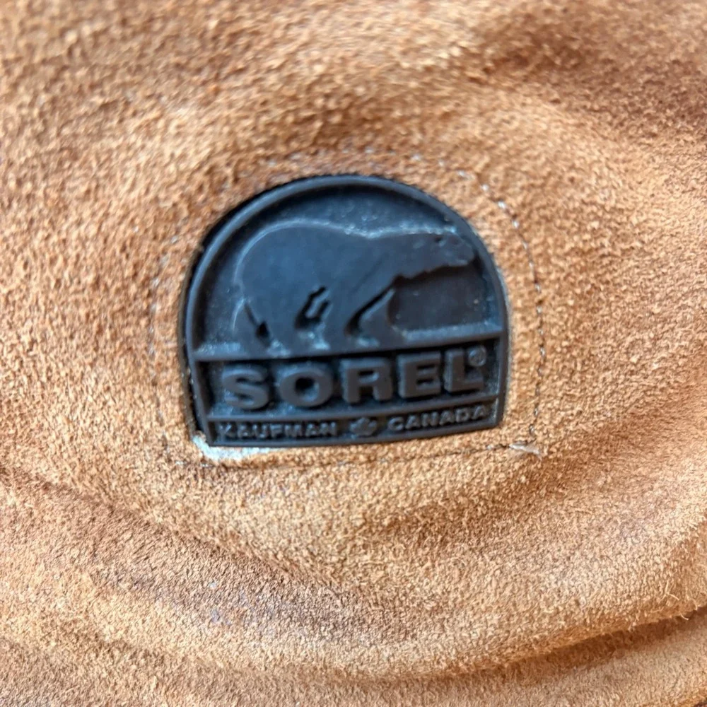 Sorel Kaufman Caribou Mens 9 Brown Suede Rubber Winter Snow Duck Boots USA Made